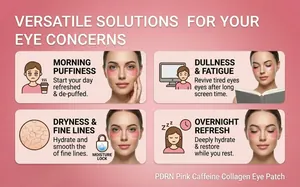 Benefits of PDRN Pink Caffeine Collagen Eye Patches for puffiness and fine lines