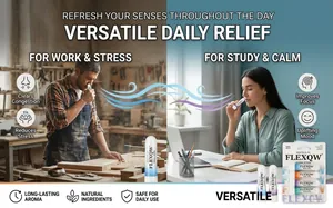 Portable nasal inhaler sticks for focus and stress relief in work and study scenes