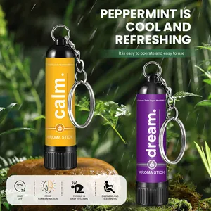 Pepermunt aroma stick neusinhalator met sleutelhanger voor koeling en verfrissing