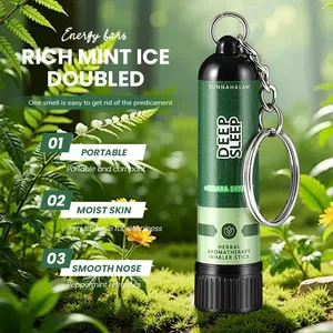 Draagbare kruiden aromatherapie neusinhalator met verfrissende munt en bidara-extract