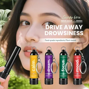 Draagbare aromatherapie inhalatorstick set met sleutelhanger voor energie en focus