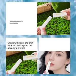 Refreshing mint nasal inhaler stick for alertness and focus during driving or study.