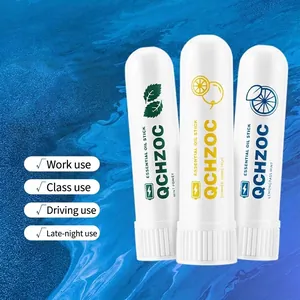 QCHZOC Inhalateur Nasal aux Huiles Essentielles Bâton d'Énergie Rafraîchissant Portable Menthe Aromathérapie pour Étudiants Conducteurs