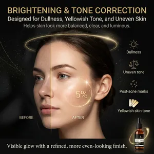 Sérum facial iluminador antes y después de comparar para una piel radiante y uniforme