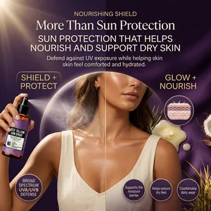 Nourishing beef tallow sun spray with coconut oil for intensive dry skin protection