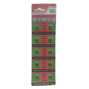 Pak van 10 AG4 377 SR62A 1,55V alkaline knoopcelbatterijen voor kleine elektronica