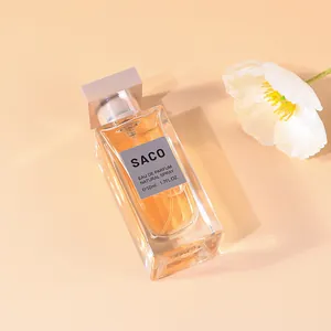 Long lasting Gabrielle style women's eau de parfum in a 50ml glass bottle with flower