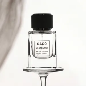 60ml SACO White Musk Eau de Parfum σε κομψό μπουκάλι για άρωμα που διαρκεί πολύ