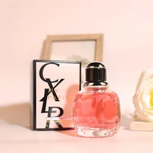 Elegant long-lasting rose floral EDP perfume 50ml in pink glass bottle with gift box