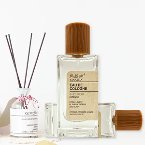 Eau de cologne fresca Maxina Baby Bear in bottiglia di vetro con tappo in legno