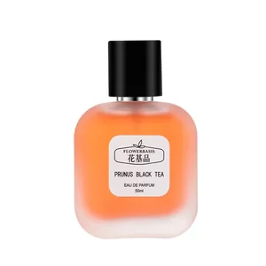Flowerbasis Prunus Black Tea Eau de Parfum 50ml long-lasting women's fragrance in frosted bottle
