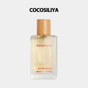 COCOSILIYA Profumo da Uomo Note Legnose Lunga Durata Eau De Parfum 50ml Bottiglia in Vetro Tappo Venatura Legno Fragranza Uomo