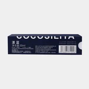 Close-up detail showing the navy blue packaging of COCOSILIYA men's perfume 50ml