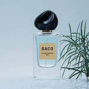 SACO Vetiver Unisex Άρωμα Φρέσκες Ξυλώδεις Νότες Μεγάλη Διάρκεια Eau de Parfum Niche Άρωμα Με Πώμα Βότσαλο Γυάλινο Μπουκάλι