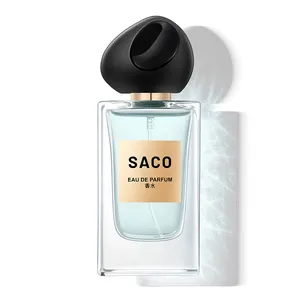 SACO Vetiver Eau de Parfum ξυλώδες άρωμα unisex σε γυάλινο μπουκάλι με μαύρο καπάκι
