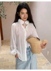 Straight mid-length light blue denim skirt for women, casual spring summer style