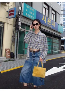 Vintage distressed denim culottes με φαρδύ μπατζάκι και ξεφτισμένο στρίφωμα γυναικών