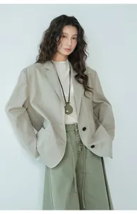 Elegante blazer casual leggero da donna in stile coreano per l'ufficio moderno