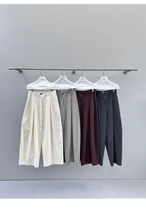 Stylish women's wide-leg trousers in four versatile colors for autumn and winter collection