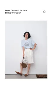 Vue complète du short bermuda décontracté blanc à taille haute pour femmes
