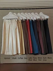 Jupe-culotte taille haute amincissante en neuf couleurs polyvalentes pour femmes