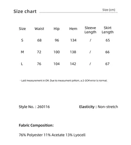 Comprehensive size chart and fabric details for irregular satin lace patchwork skirt.