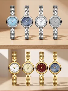 Gedi vintage quartz watches for women with elegant bead link bracelets in various colors
