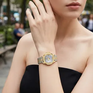 Elegante Gedi Damenuhr mit zweifarbigem Stahlband und luxuriösem Perlmutt-Zifferblatt