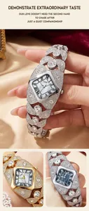Gros plan montrant les détails sertis de diamants et les variantes de montres luxe