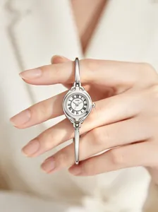 Detailed view of GEDI vintage silver-tone round dial ladies' bracelet watch