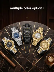 Detail view of BESTWIN luxury quartz watches with snake pattern in multiple colors