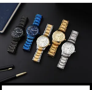 Collection de montres à quartz BESTWIN pour hommes avec cadran rotatif en plusieurs tons