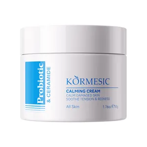 Detaillierte Vorderansicht der Kormesic Probiotik und Ceramid Calming Cream 50g Dose Weiß