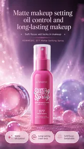 Spray fixateur de maquillage mat KORMESIC 377 avec contrôle du sébum et effet flou pendant 24h