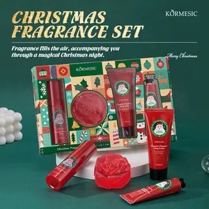Vue détaillée du coffret cadeau de soins de la peau KORMESIC Christmas Fragrance.