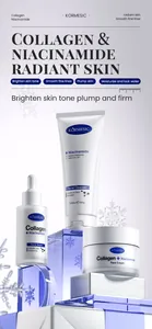 Coffret de soins au collagène et à la niacinamide : nettoyant, sérum et crème