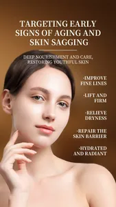 Nahaufnahme eines Models zur Veranschaulichung von Anti-Aging- und Hautstraffungsvorteilen