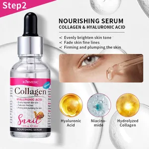 Dettaglio del siero al collagene di lumaca Kormesic per illuminare la pelle 30ml