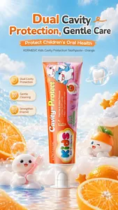 Pasta de dientes infantil KORMESIC sabor naranja para protección de caries suave