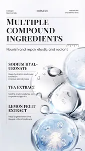 Détails des ingrédients du nettoyant visage au collagène et niacinamide