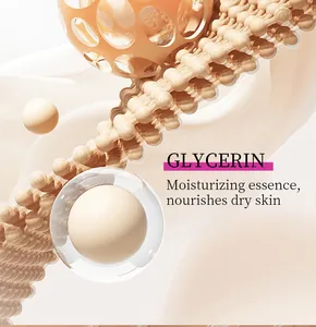 Macro detail of glycerin moisturizing essence for liquid foundation, nourishing dry skin