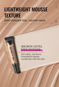 KORMESIC HD matte liquid foundation with lightweight mousse texture and natural tan finish