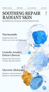 Detailed ingredient analysis for niacinamide and centella asiatica repair facial cream