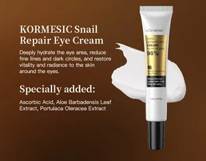 Detailansicht der Kormesic Schnecken-Augencreme mit 96% Extrakt und Inhaltsstoffen