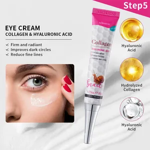 Dettaglio crema contorno occhi al collagene di lumaca con acido ialuronico e rassodante.