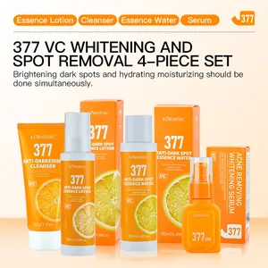Full view of KORMESIC 377 VC 4-piece skincare set for whitening and dark spot removal