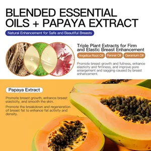 Dettaglio dei benefici dell'estratto di papaya per l'olio del seno