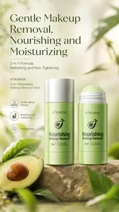 KORMESIC 2-in-1 nourishing makeup remover stick with avocado extract on a natural stone