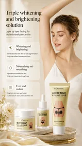 Gros plan du coffret éclaircissant KÖRMESIC avec crème, sérum et lotion