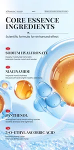 Detailansicht der Wirkstoffe der Kormesic Handcreme wie Niacinamid und Panthenol